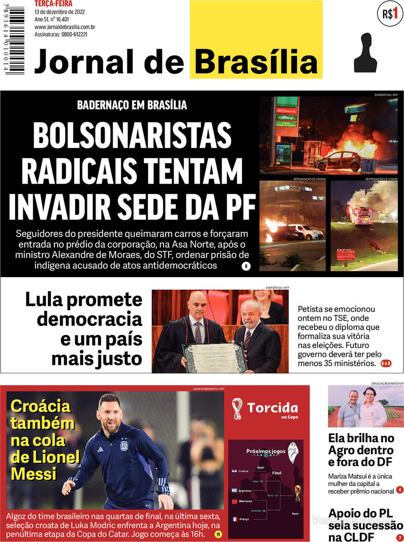 Capa Jornal De Brasília Edição Sexta 9 De Setembro De 2022 3601