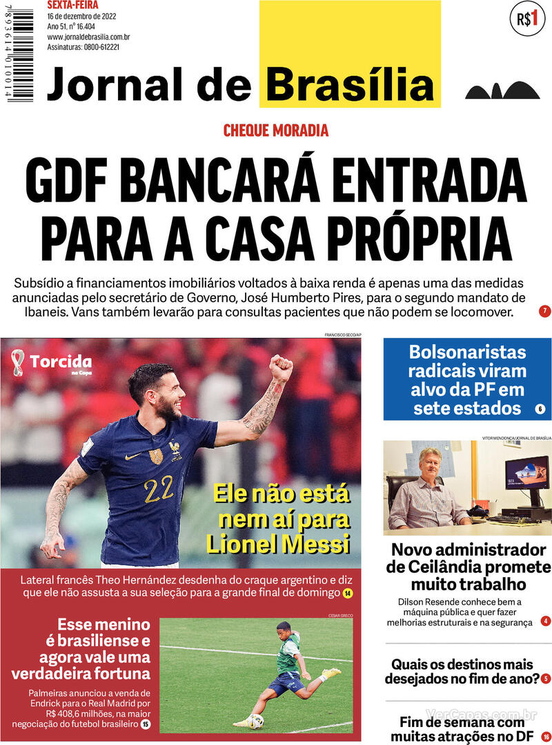 Capa Jornal De Brasília Edição Terça30 De Agosto De 2022 4986