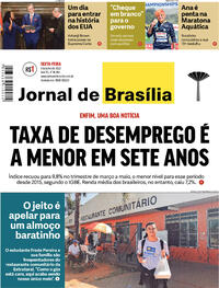 Capa do jornal Jornal de Brasília 01/07/2022
