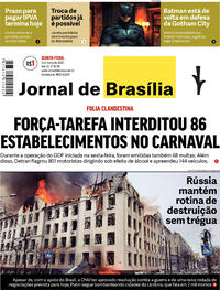 Capa do jornal Jornal de Brasília 03/03/2022