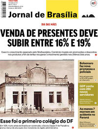 Capa do jornal Jornal de Brasília 03/05/2022