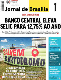 Capa do jornal Jornal de Brasília 05/05/2022