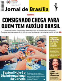 Capa do jornal Jornal de Brasília 05/08/2022