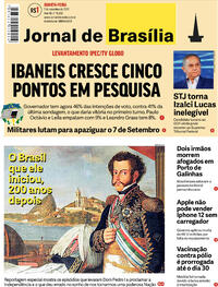 Capa do jornal Jornal de Brasília 07/09/2022