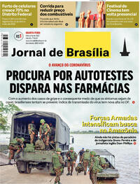 Capa do jornal Jornal de Brasília 08/06/2022