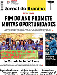 Capa do jornal Jornal de Brasília 08/08/2022