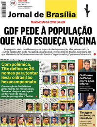 Capa do jornal Jornal de Brasília 08/11/2022