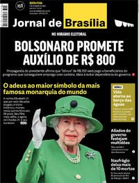 Capa do jornal Jornal de Brasília 09/09/2022