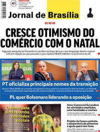 Capa do jornal Jornal de Brasília 09/11/2022