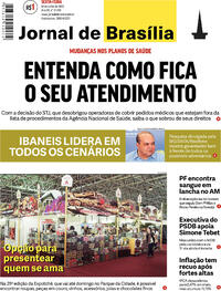 Capa do jornal Jornal de Brasília 10/06/2022