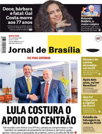Capa do jornal Jornal de Brasília 10/11/2022