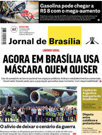 Capa do jornal Jornal de Brasília 11/03/2022