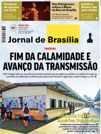 Capa do jornal Jornal de Brasília 11/05/2022