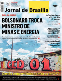 Capa do jornal Jornal de Brasília 12/05/2022
