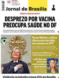 Capa do jornal Jornal de Brasília 13/09/2022