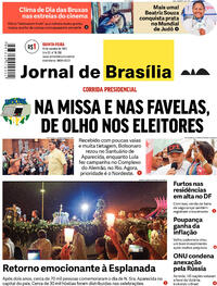 Capa do jornal Jornal de Brasília 13/10/2022
