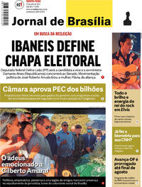 Capa do jornal Jornal de Brasília 14/07/2022