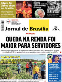 Capa do jornal Jornal de Brasília 14/09/2022