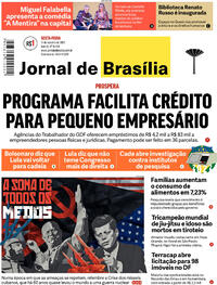 Capa do jornal Jornal de Brasília 14/10/2022