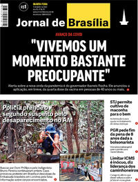 Capa do jornal Jornal de Brasília 15/06/2022