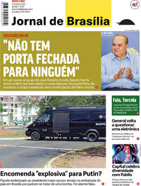 Capa do jornal Jornal de Brasília 15/07/2022