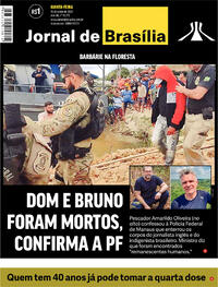 Capa do jornal Jornal de Brasília 16/06/2022