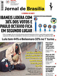 Capa do jornal Jornal de Brasília 16/08/2022