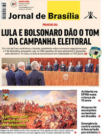 Capa do jornal Jornal de Brasília 17/08/2022