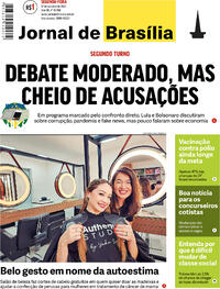 Capa do jornal Jornal de Brasília 17/10/2022