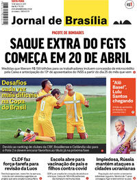 Capa do jornal Jornal de Brasília 18/03/2022