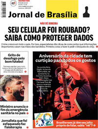 Capa do jornal Jornal de Brasília 18/04/2022