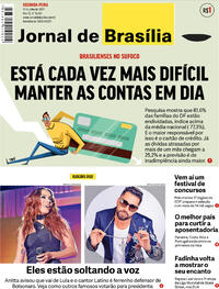 Capa do jornal Jornal de Brasília 18/07/2022