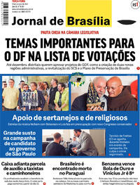 Capa do jornal Jornal de Brasília 18/10/2022
