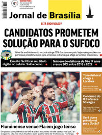 Capa do jornal Jornal de Brasília 19/09/2022