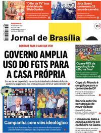 Capa do jornal Jornal de Brasília 19/10/2022