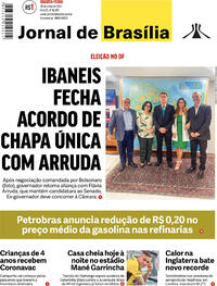 Capa do jornal Jornal de Brasília 20/07/2022