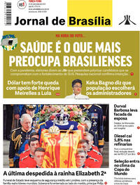 Capa do jornal Jornal de Brasília 20/09/2022