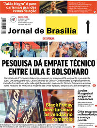 Capa do jornal Jornal de Brasília 20/10/2022