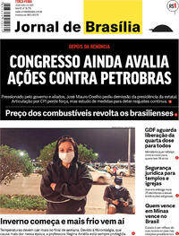 Capa do jornal Jornal de Brasília 21/06/2022