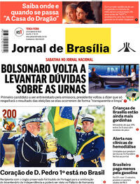 Capa do jornal Jornal de Brasília 23/08/2022