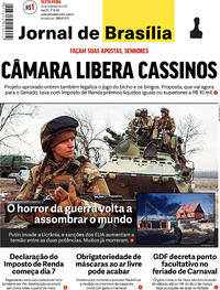 Capa do jornal Jornal de Brasília 25/02/2022