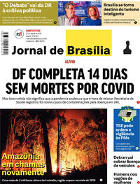 Capa do jornal Jornal de Brasília 25/08/2022