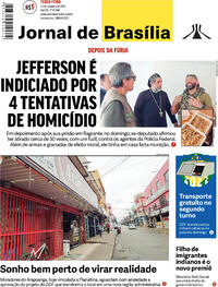 Capa do jornal Jornal de Brasília 25/10/2022