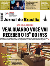Capa do jornal Jornal de Brasília 26/04/2022