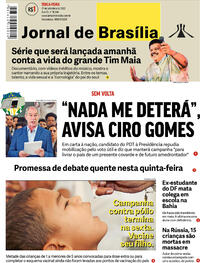 Capa do jornal Jornal de Brasília 27/09/2022
