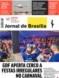 Capa do jornal Jornal de Brasília 28/02/2022