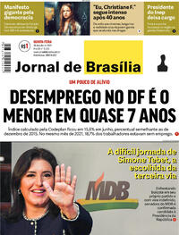 Capa do jornal Jornal de Brasília 28/07/2022