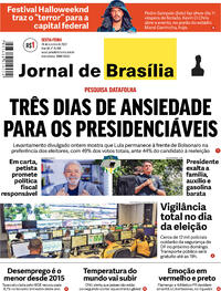 Capa do jornal Jornal de Brasília 28/10/2022