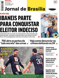Capa do jornal Jornal de Brasília 29/09/2022