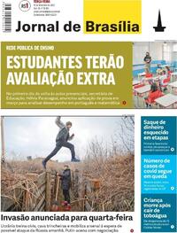 Capa do jornal Jornal de Brasília 15/02/2022